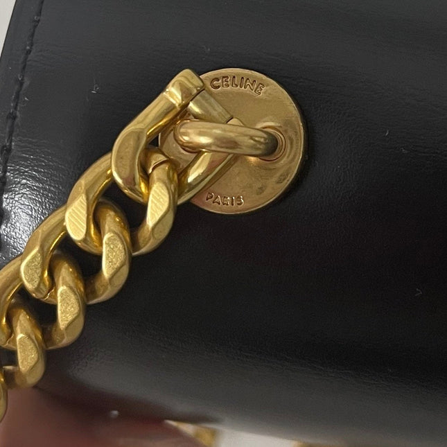 TRIPHOME 19 SADDLE BAG BLACK CALFSKIN