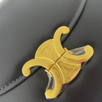 TRIPHOME 19 SADDLE BAG BLACK CALFSKIN