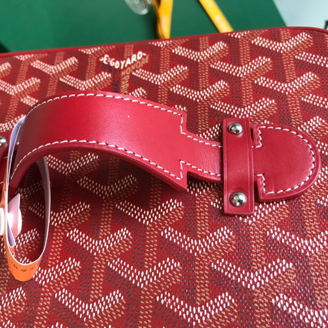 MUSE VANITY CASE 20 IN CLASSIC RED GOYARDINE CANVAS