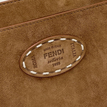 PEEKABOO ISEEU 33 IN SEPIA BROWN SUEDE SILVER HARDWARE