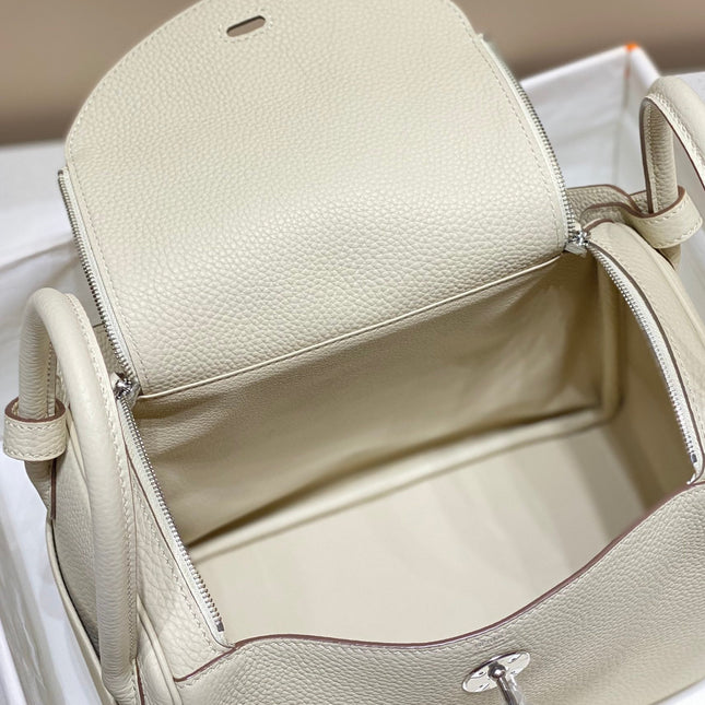 HM LINDY 30 BAG WHITE CALFSKIN