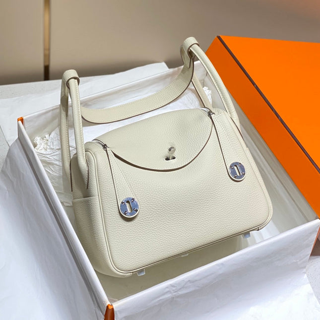 HM LINDY 30 BAG WHITE CALFSKIN