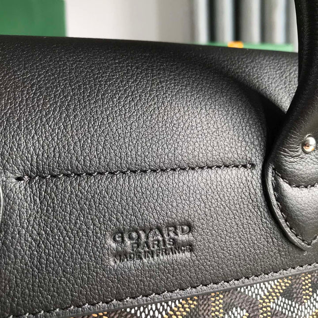 ALPIN MINI BACKPACK 21 IN BLACK LAMBSKIN AND GOYARDINE CANVAS