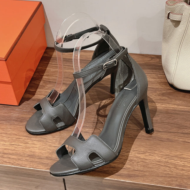 PREMIERE 105 SANDAL IN DARK GRAY CALFSKIN