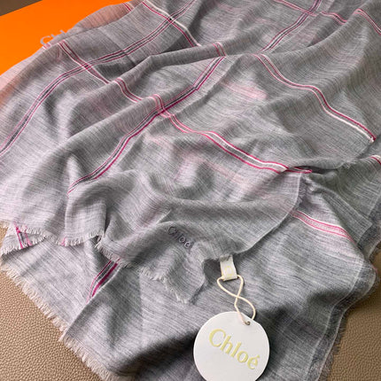 SCARF 200 CM IN SMOKE GRAY CASHMERE 386537