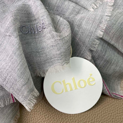 SCARF 200 CM IN SMOKE GRAY CASHMERE 386537