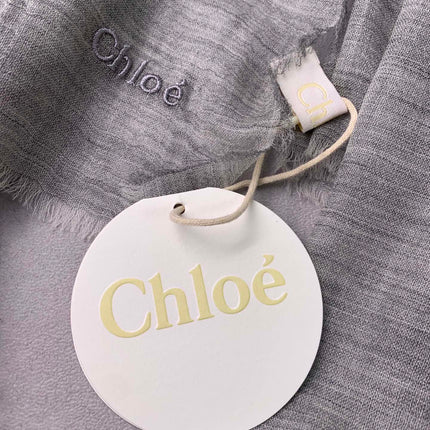 SCARF 200 CM IN SMOKE GRAY CASHMERE 386537