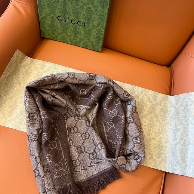 GUCCI 25S SCARF 180 IN WOOL 644859