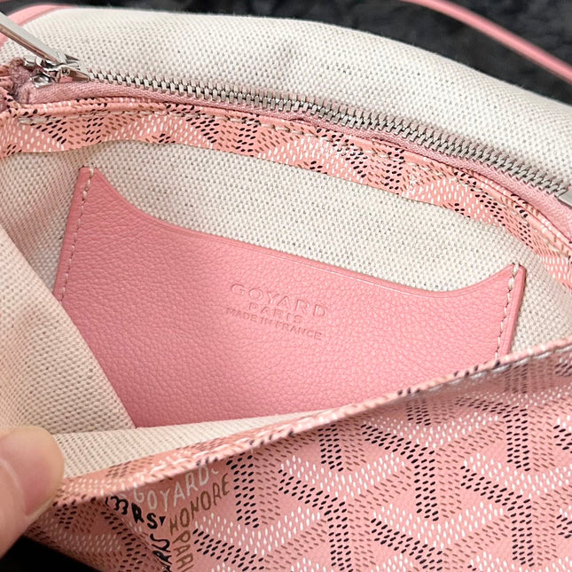 PLUMET POCKET WALLET 20 IN PINK GOYARDINE CANVAS AND LAMBSKIN TRIM