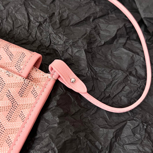 PLUMET POCKET WALLET 20 IN PINK GOYARDINE CANVAS AND LAMBSKIN TRIM