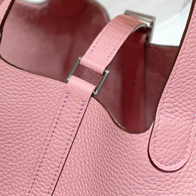 HM PICOTIN LOCK 18 PINK CALFSKIN
