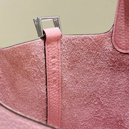 HM PICOTIN LOCK 18 PINK CALFSKIN