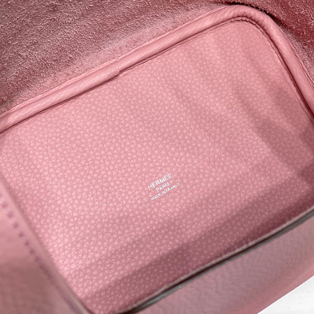 HM PICOTIN LOCK 18 PINK CALFSKIN