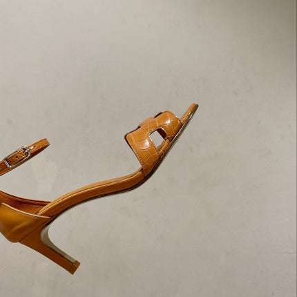 PREMIERE 70 SANDAL IN PEANUT BROWN CALFSKIN