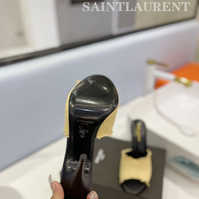 SL GOLDIE MULES YELLOW BRAIDED ROPE