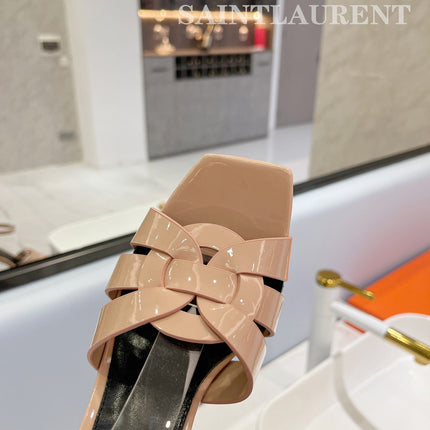 SL TRIBUTE FLATFORM SANDALS DUSTY ROSE CALFSKIN