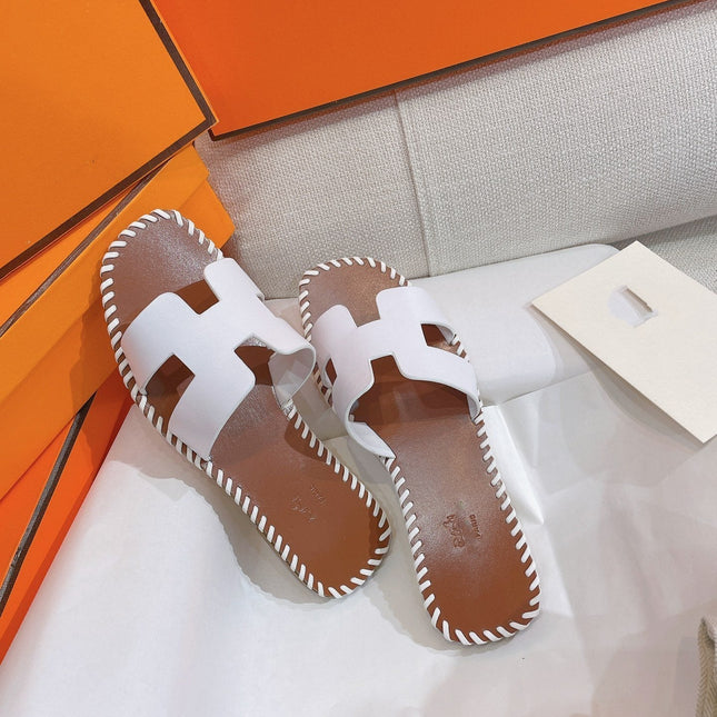 0RAN SANDAL Braided Calfskin WHITE