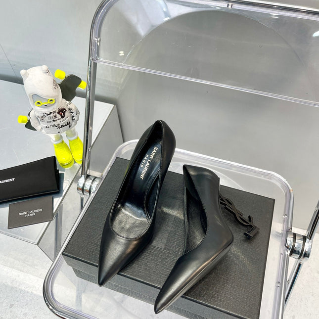 SL OPYUM BASIC HIGH HEEL BLACK CALFSKIN