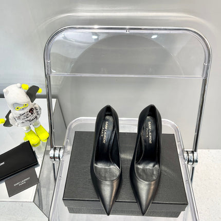 SL OPYUM BASIC HIGH HEEL BLACK CALFSKIN