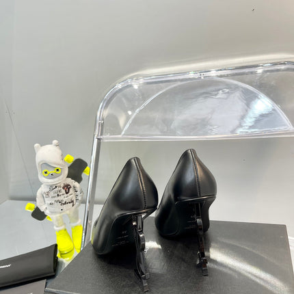 SL OPYUM BASIC HIGH HEEL BLACK CALFSKIN