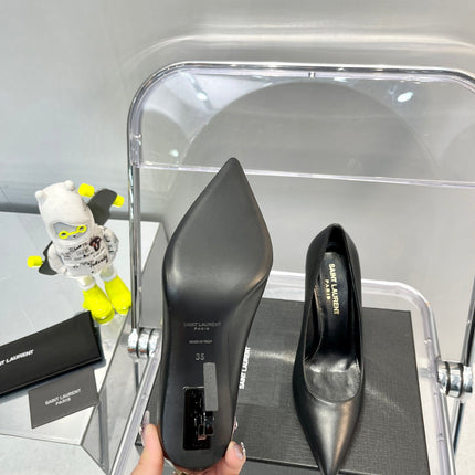 SL OPYUM BASIC HIGH HEEL BLACK CALFSKIN