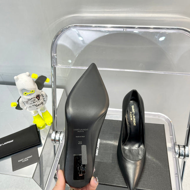 SL OPYUM BASIC HIGH HEEL BLACK CALFSKIN