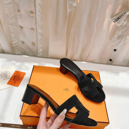 0ASIS SANDALS LAMBSKIN ATTACH CRYSTAL-BLACK