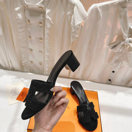 0ASIS SANDALS LAMBSKIN ATTACH CRYSTAL-BLACK