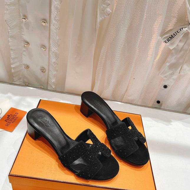 0ASIS SANDALS LAMBSKIN ATTACH CRYSTAL-BLACK