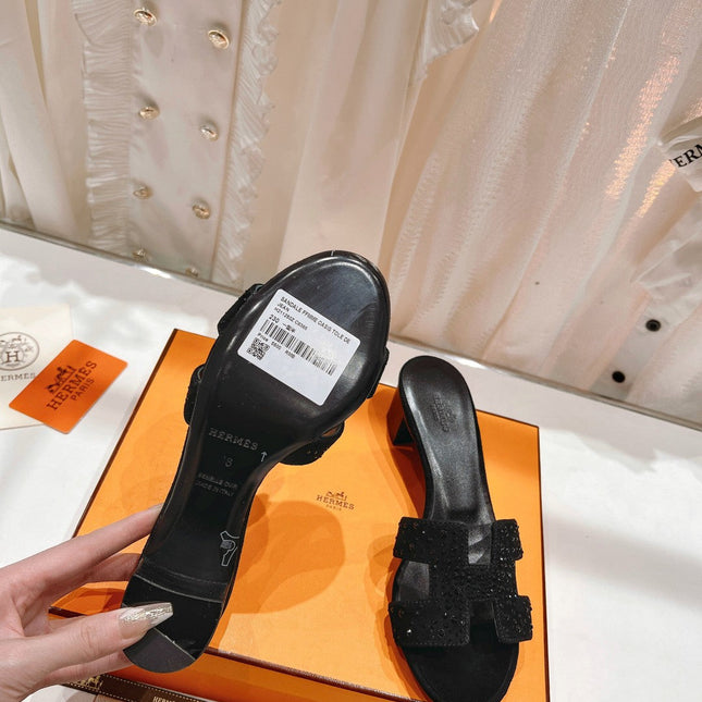 0ASIS SANDALS LAMBSKIN ATTACH CRYSTAL-BLACK