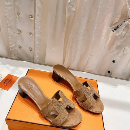 0ASIS SANDALS BRIGHT ORANGE LAMBSKIN ATTACH CRYSTAL