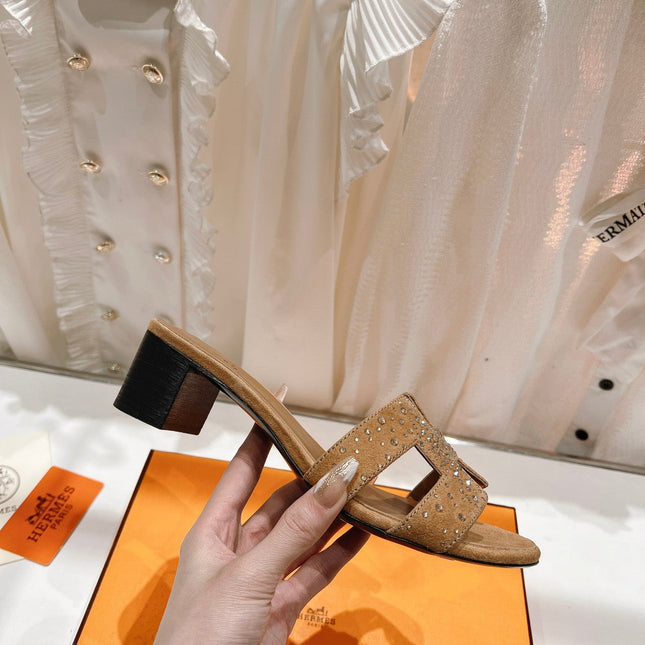 0ASIS SANDALS BRIGHT ORANGE LAMBSKIN ATTACH CRYSTAL