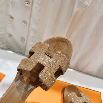 0ASIS SANDALS CARAMEL LAMBSKIN ATTACH CRYSTAL