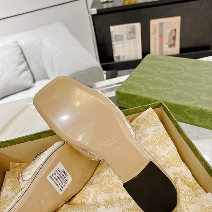 GG SPARKLE CRYSTAL SLIDE SANDAL METALLIC GOLD CALFSKIN