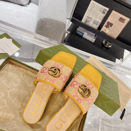 GG EXCLUSIVE SLIDE SANDAL AMBER SEDGE