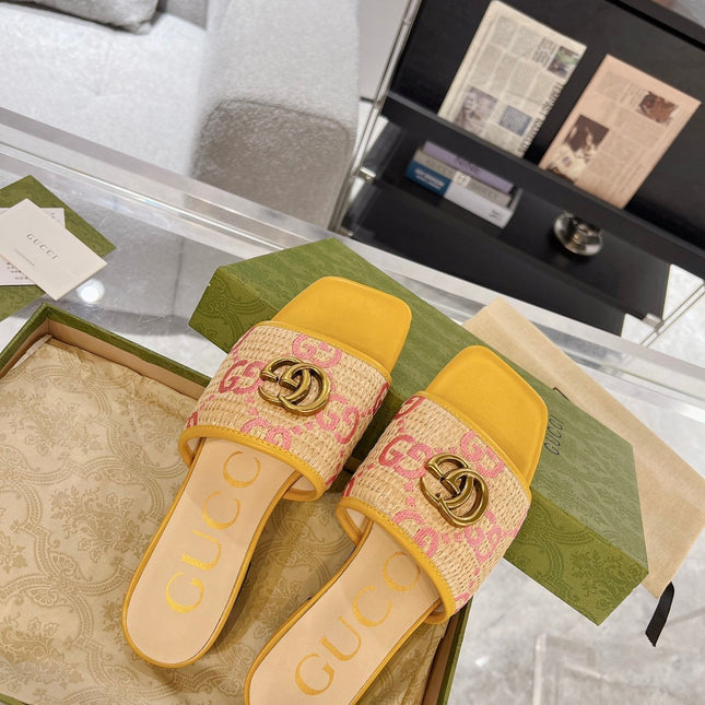 GG EXCLUSIVE SLIDE SANDAL AMBER SEDGE