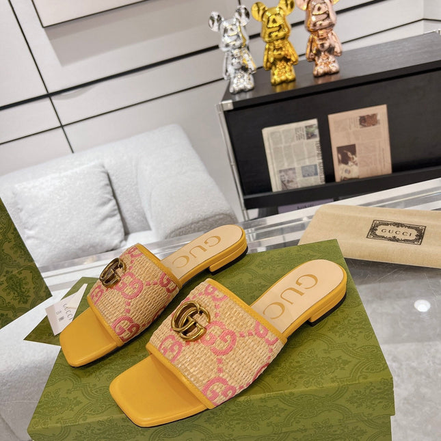 GG EXCLUSIVE SLIDE SANDAL AMBER SEDGE