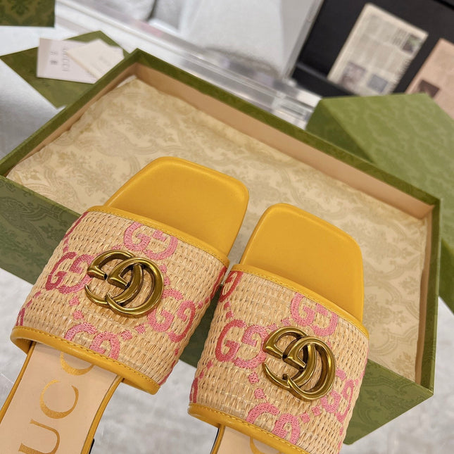 GG EXCLUSIVE SLIDE SANDAL AMBER SEDGE