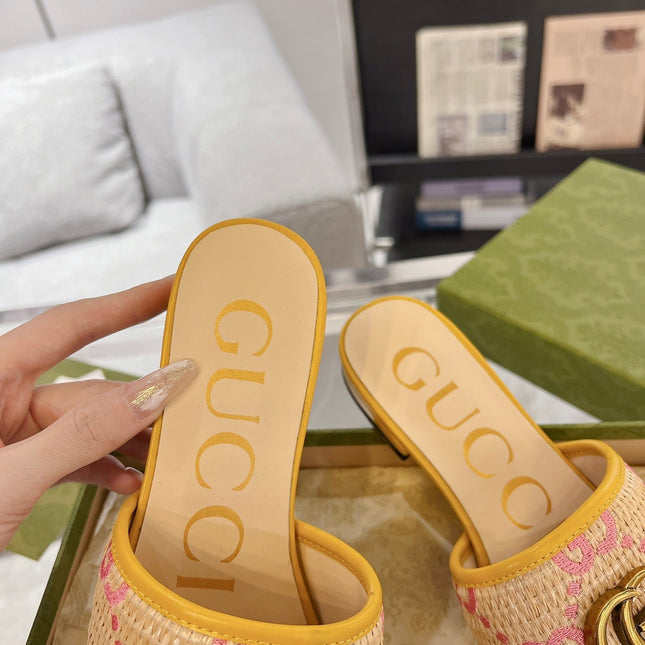 GG EXCLUSIVE SLIDE SANDAL AMBER SEDGE