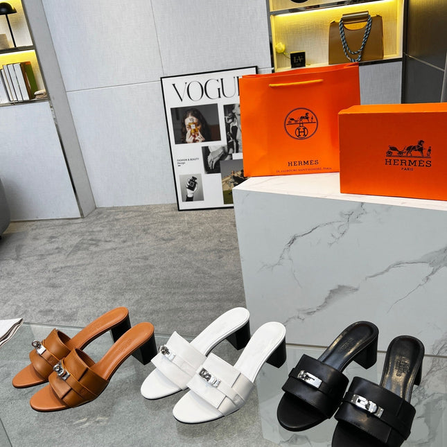 Gigi 50 Sandal Black Calfskin