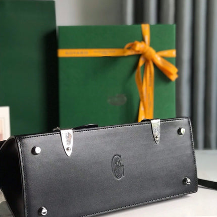 SAÏGON PM BAG 28 IN BLACK GOYARDINE CANVAS AND CALFSKIN