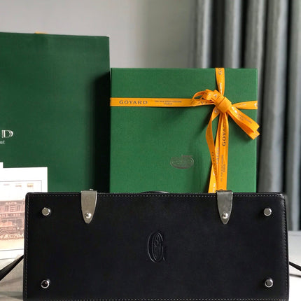 SAÏGON PM BAG 28 IN BLACK GOYARDINE CANVAS AND CALFSKIN