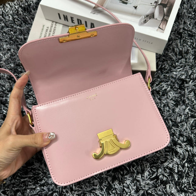 TRIOMPHE TEEN 18 PINK PASTEL COWHIDE LEATHER