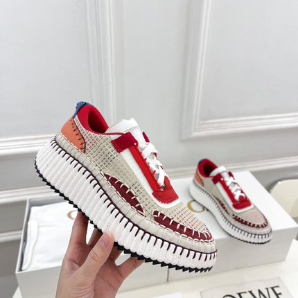 NAMA SNEAKER IN CHERRY RED MIX COLORFUL SPECIAL FABRIC