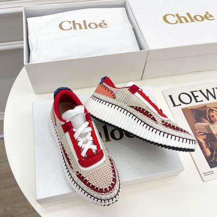 NAMA SNEAKER IN CHERRY RED MIX COLORFUL SPECIAL FABRIC