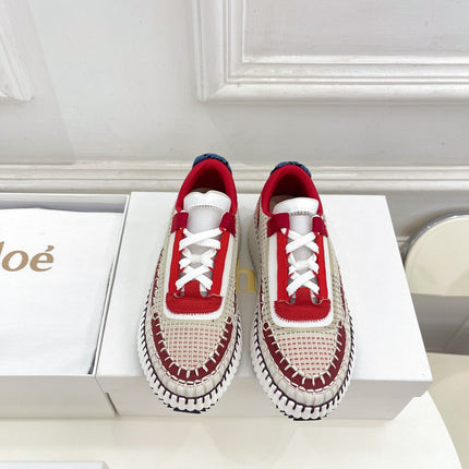 NAMA SNEAKER IN CHERRY RED MIX COLORFUL SPECIAL FABRIC