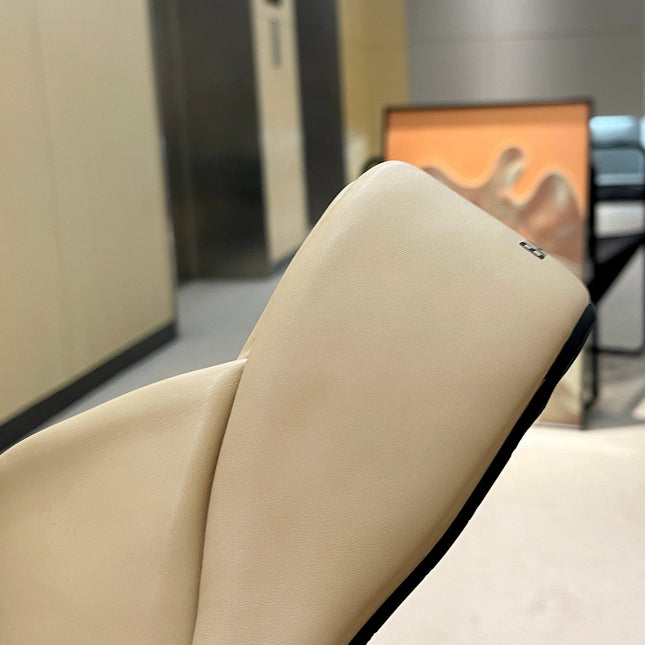 WEDGE SANDALS IN BEIGE SOFT LAMBSKIN