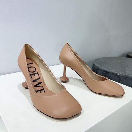 LW TOY PUMP 95 TAN CALFSKIN