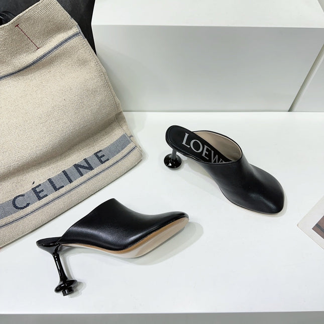 LW TOY MULE 95 BLACK CALFSKIN