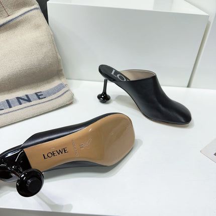 LW TOY MULE 95 BLACK CALFSKIN